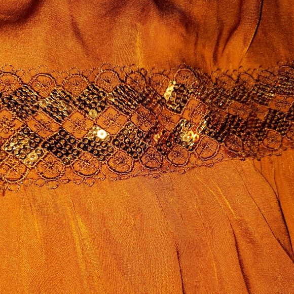 Women Lauren Conrad's spaghetti strap burnt orange dressy top Size XL - Picture 5 of 8